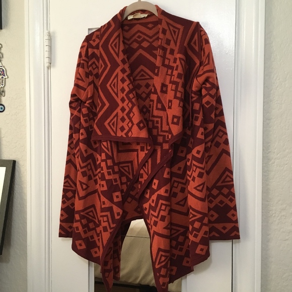 Staring at Stars Array Aztec Waterfall Cardigan Sz Medium - Picture 3 of 12
